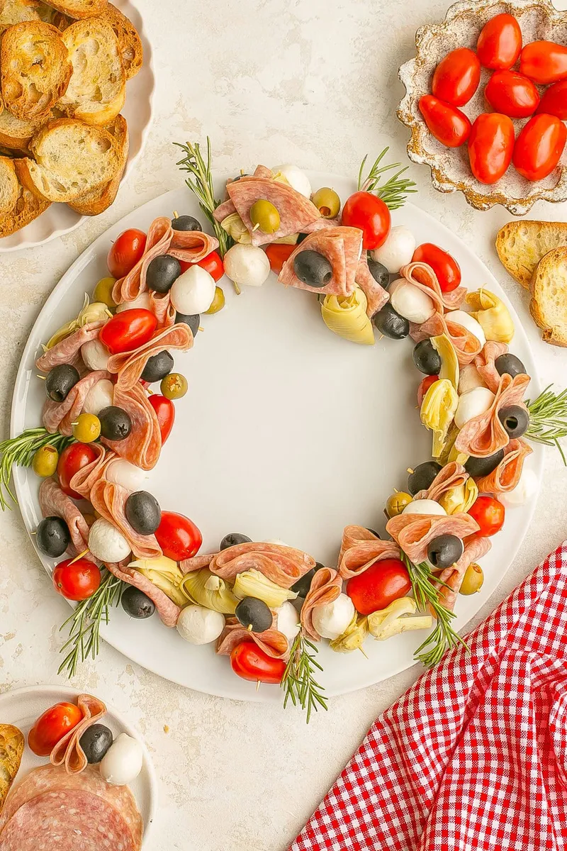 Antipasto Christmas Wreath